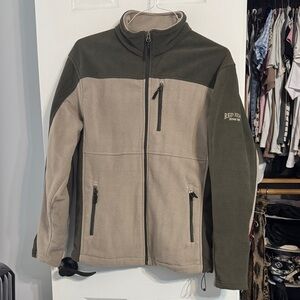 RedHead Men's Olive and Beige Fleece Jacket